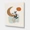 Designart - Abstract Sun & Moon With Minimal Plants - Modern Canvas Wall Art Print